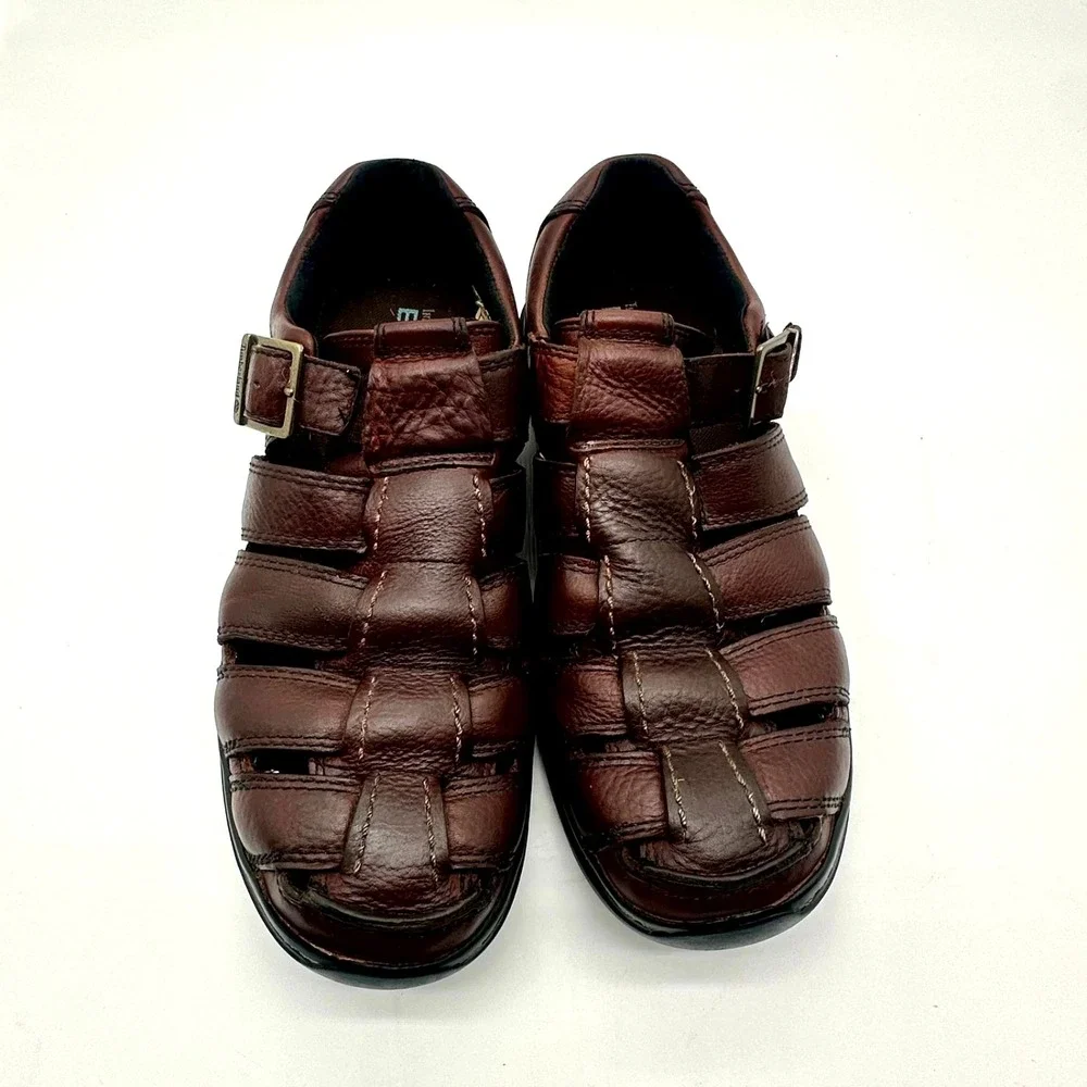 Timberland Earthkeepers Men's 10M Brown Leather Fisherman Sandals